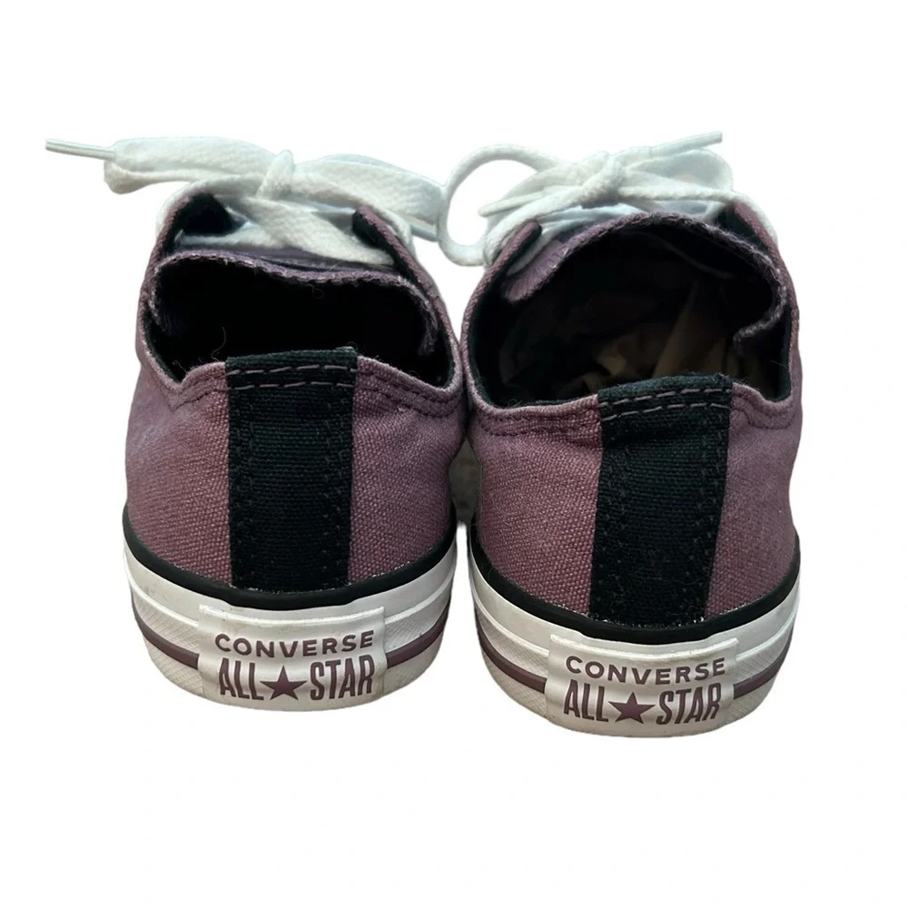 Converse All Star Low Top Sneaker Girls Purple Plum and Black Youth Size 3